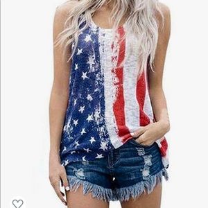 Patriotic red, white and blue tank new, never worn